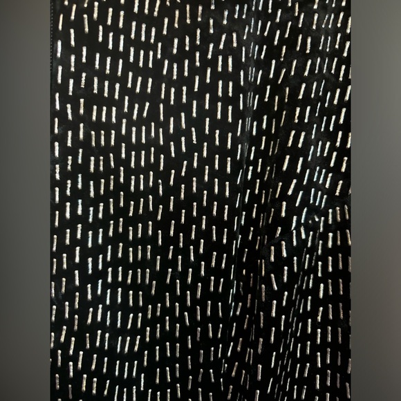 Vintage 80s Janine Black Velvet 3D Metallic Silver Embellished Zip Up Jacket M - Picture 4 of 11